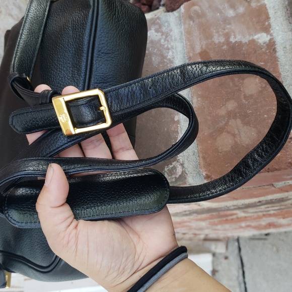 Vintage Y2K MCM Womens Black Leather Crossbody Bag Designer Classic Germany - Picture 14 of 17